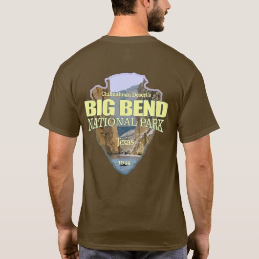 Nationaal park van de Big Bend (pijlpunt) T-shirt (Achterkant)