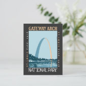 Nationaal park van de Gateway Arch Briefkaart (Staand voorkant)