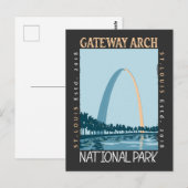 Nationaal park van de Gateway Arch Briefkaart (Voorkant / Achterkant)