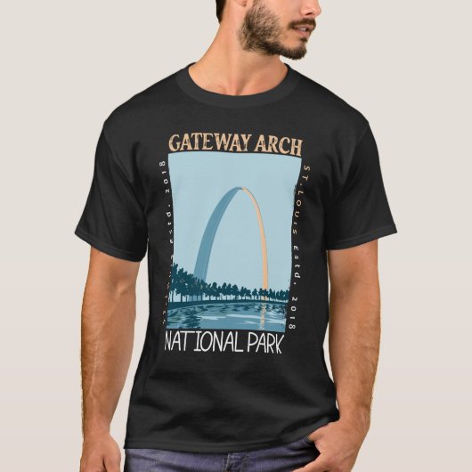 Nationaal park van de Gateway Arch T-shirt (Voorkant)