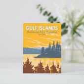 Nationaal Park van de Golfeilanden - Canada - Vint Briefkaart (Staand voorkant)