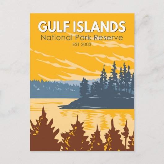 Nationaal Park van de Golfeilanden - Canada - Vint Briefkaart (Voorkant)