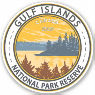 Nationaal Park van de Golfeilanden - Canada - Vint Sticker