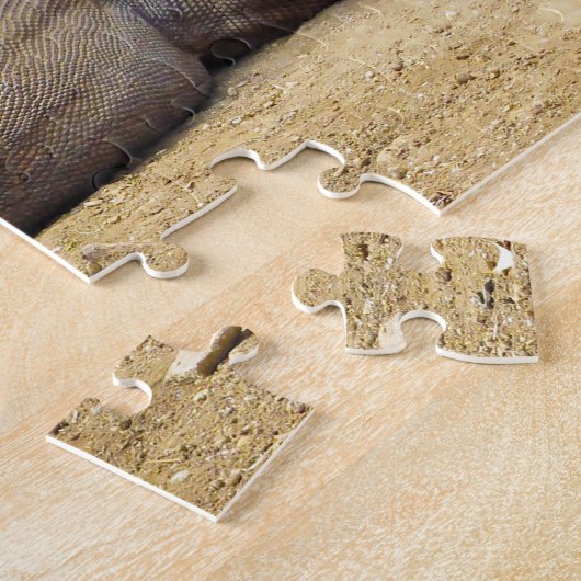 Nationaal Park van de Indonesische Komodo Dragon. Legpuzzel (Zijkant)