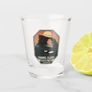Nationaal park van de Kanaaleilanden Dolphin Retro Shot Glas