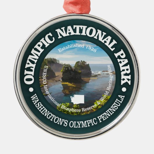 Nationaal Park van de Olympische Spelen Metalen Ornament (Voorkant)