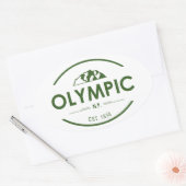 Nationaal Park van de Olympische Spelen Ovale Sticker (Envelop)
