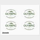 Nationaal Park van de Olympische Spelen Ovale Sticker (Vel)