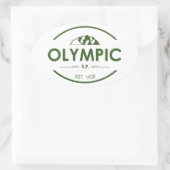Nationaal Park van de Olympische Spelen Ovale Sticker (Tas)