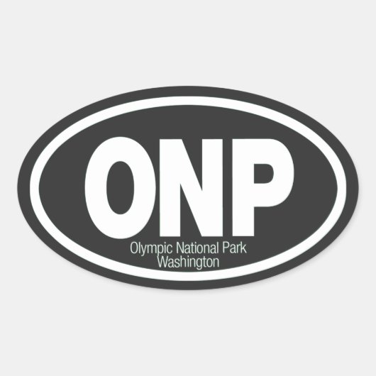 Nationaal Park van de Olympische Spelen Ovale Sticker (Voorkant)