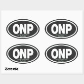 Nationaal Park van de Olympische Spelen Ovale Sticker (Vel)
