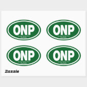 Nationaal Park van de Olympische Spelen Ovale Sticker (Vel)