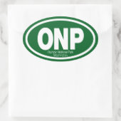 Nationaal Park van de Olympische Spelen Ovale Sticker (Tas)