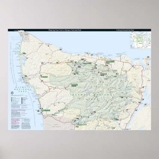 Nationaal Park van de Olympische Spelen Poster (Voorkant)