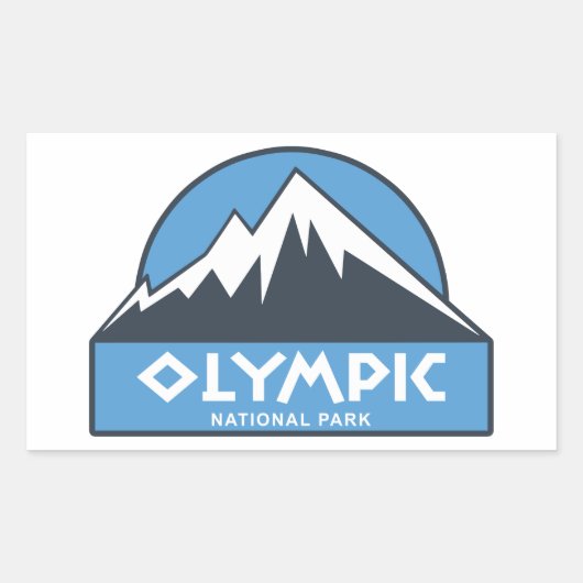 Nationaal Park van de Olympische Spelen Rechthoekige Sticker (Voorkant)