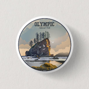 Nationaal Park van de Olympische Spelen Ronde Button 3,2 Cm