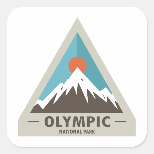 Nationaal Park van de Olympische Spelen Vierkante Sticker (Voorkant)