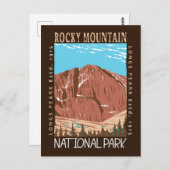 Nationaal park van de Rocky Mountain - piek Briefkaart (Voorkant / Achterkant)