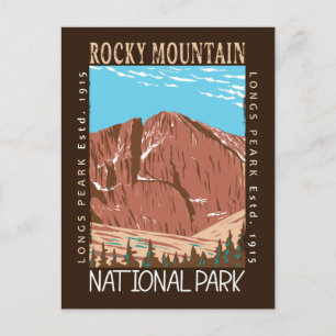 Nationaal park van de Rocky Mountain - piek Briefkaart