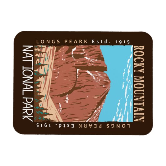 Nationaal park van de Rocky Mountain - piek Magneet (Horizontaal)