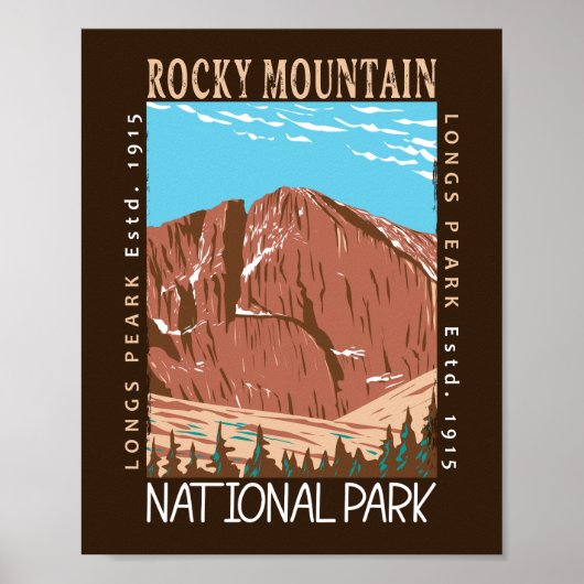 Nationaal park van de Rocky Mountain - piek Poster (Voorkant)