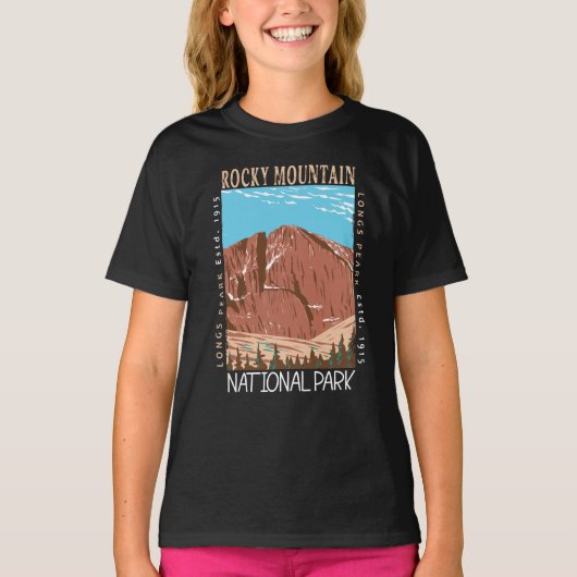 Nationaal park van de Rocky Mountain - piek T-shirt (Voorkant)