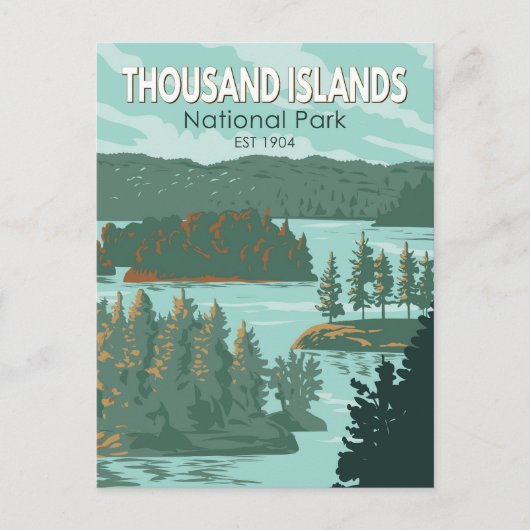 Nationaal park van de Thousand Islands Canada  Briefkaart (Voorkant)