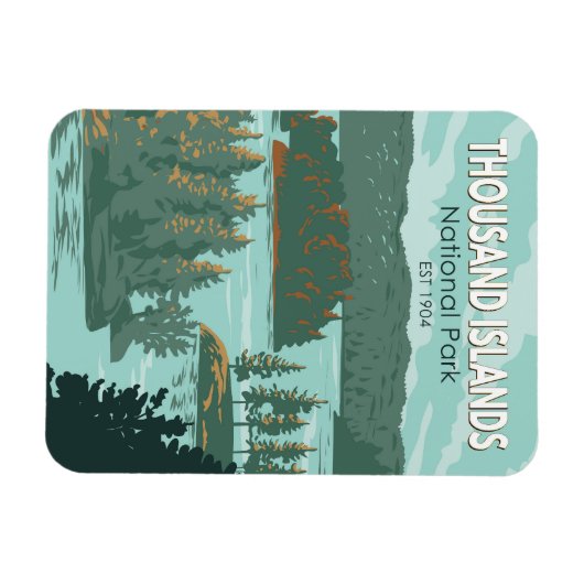 Nationaal park van de Thousand Islands Canada  Magneet (Horizontaal)