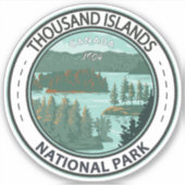 Nationaal park van de Thousand Islands Canada  Sticker (Voorkant)