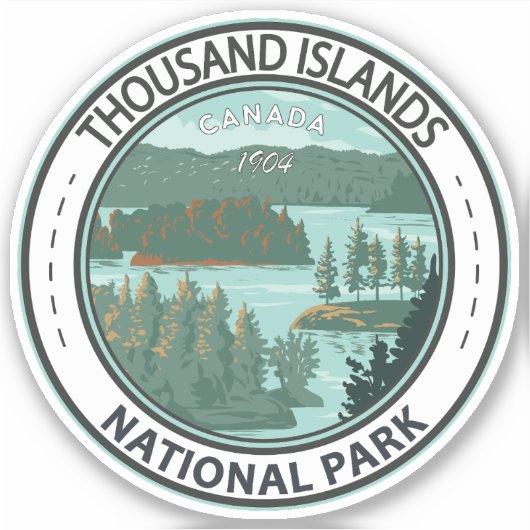 Nationaal park van de Thousand Islands Canada  Sticker (Voorkant)