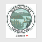 Nationaal park van de Thousand Islands Canada  Sticker (Vel)