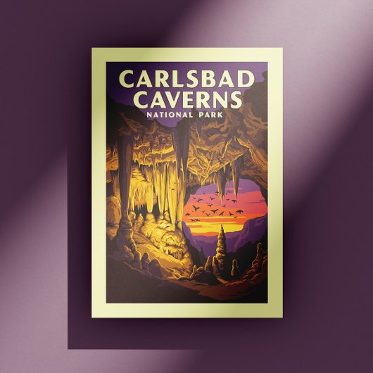 Nationaal Park van de Vintage Carlsbad Caverns Briefkaart
