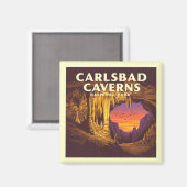 Nationaal Park van de Vintage Carlsbad Caverns Magneet (Voorkant / Achterkant)