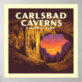 Nationaal Park van de Vintage Carlsbad Caverns Poster (Voorkant)