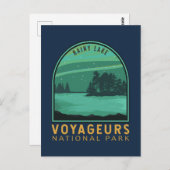Nationaal park van de Voyageurs -  Embleem van het Briefkaart (Voorkant / Achterkant)