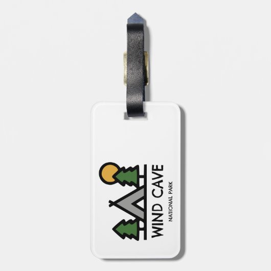 Nationaal park van de windgrot bagagelabel (Achterkant verticaal)