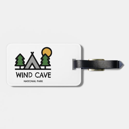 Nationaal park van de windgrot bagagelabel (Achterkant horizontaal)