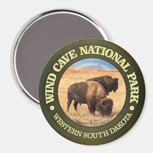 Nationaal park van de windgrot magneet (Voorkant / Achterkant)