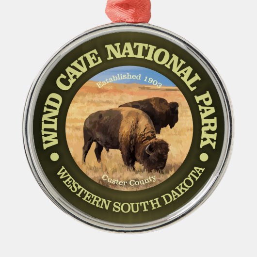 Nationaal park van de windgrot metalen ornament (Voorkant)