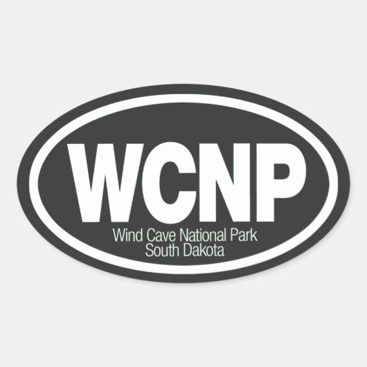 Nationaal park van de windgrot ovale sticker (Voorkant)