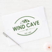 Nationaal park van de windgrot ovale sticker (Envelop)