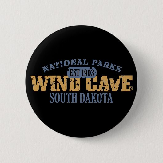 Nationaal park van de windgrot ronde button 5,7 cm (Voorkant)