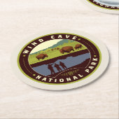 Nationaal park van de windgrot ronde kartonnen onderzetter (Gebogen)