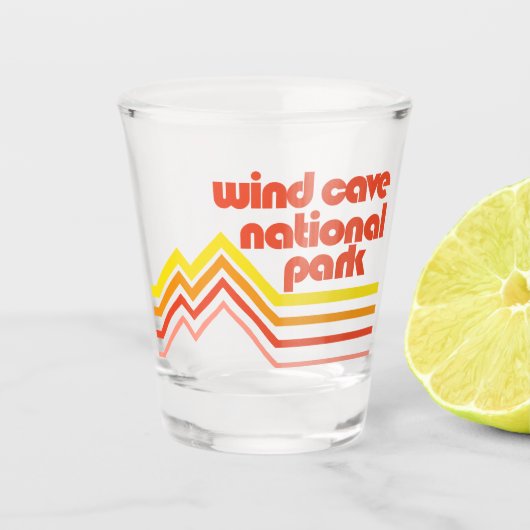 Nationaal park van de windgrot shot glas (Voorkant)