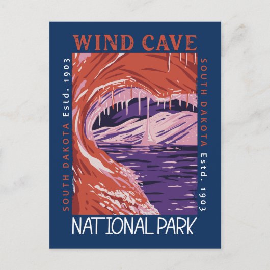 Nationaal park van de windgrot South Dakota is ver Briefkaart (Voorkant)