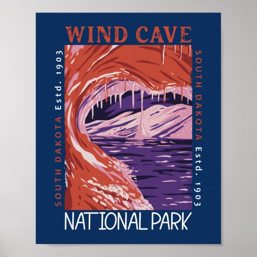Nationaal park van de windgrot South Dakota is ver Poster (Voorkant)