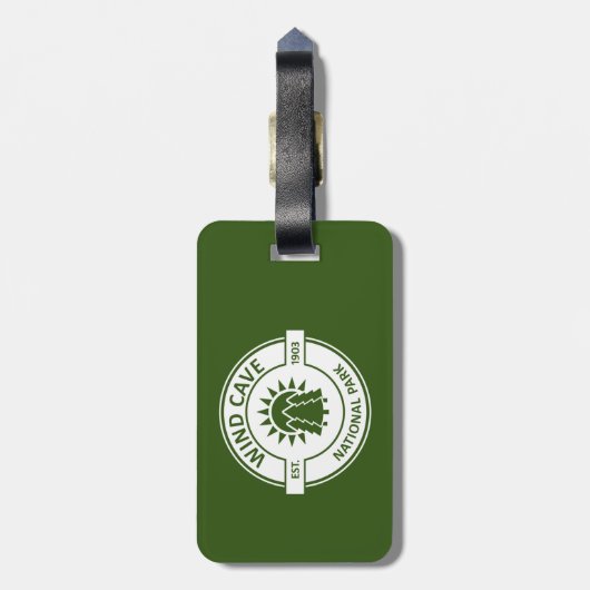 Nationaal park van de windgrot Sun Trees Bagagelabel (Achterkant verticaal)