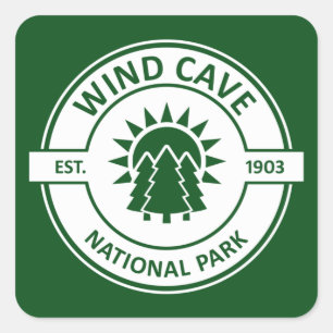 Nationaal park van de windgrot Sun Trees Vierkante Sticker