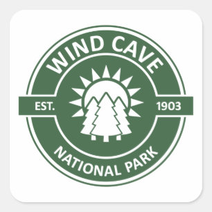 Nationaal park van de windgrot Sun Trees Vierkante Sticker