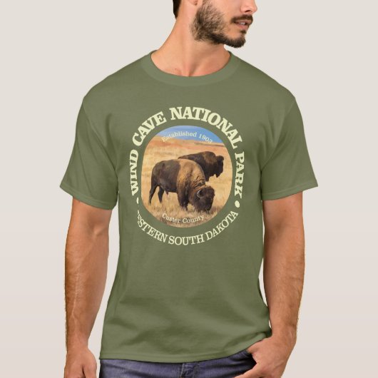 Nationaal park van de windgrot t-shirt (Voorkant)